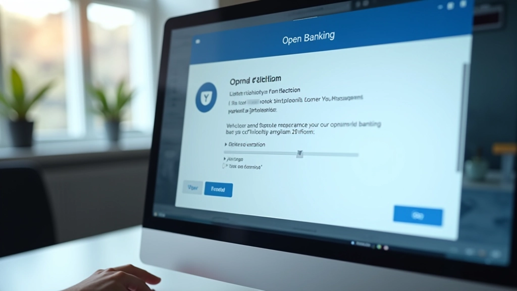 Ekrāns ar Open Banking piekrišanas dialogu, drošības sertifikāts, piesardzības ikona